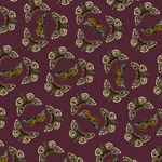 紫色底多彩花纹图案