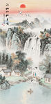 竖幅玄关山水画