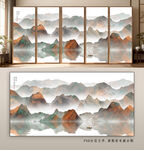 中式山水晶瓷画