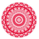 圆形红色古典花纹