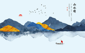 新中式装饰画 水墨画