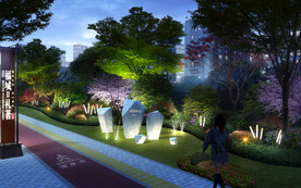 道路效果图景观效果图道路夜景图