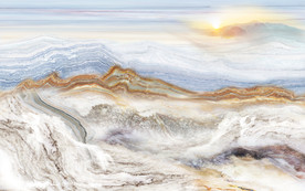 旭日大气石纹山水 TIF分层