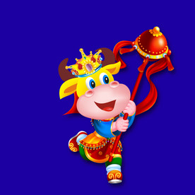 牛年门画牛年门贴牛年大吉卡通牛