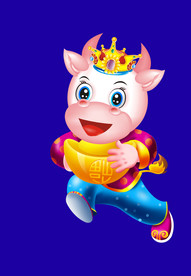 牛年门画牛年门贴牛年大吉卡通牛