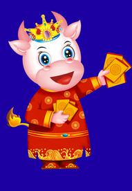 牛年门画牛年门贴牛年大吉卡通牛