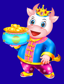 牛年门画牛年门贴牛年大吉卡通牛