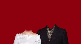 结婚登记照西装模板