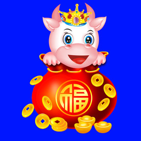 牛年门画牛年门贴卡通牛