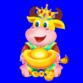 卡通牛牛年门画牛年门贴