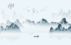山水画 水墨山水画 意境山水画