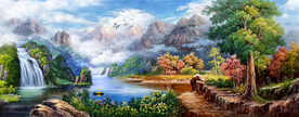 风景油画山水油画装饰画