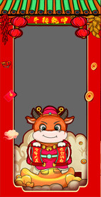 牛年拍照立牌相框