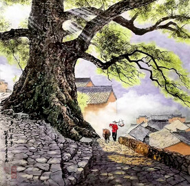乡村风景油画