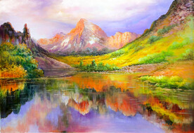 山水风景画油画