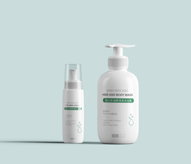 母婴沐浴露香波包装设计源文件