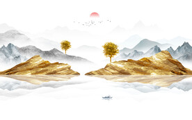 新中式电视背景墙