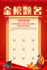 金榜题名海报