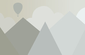 卡通几何图形背景墙壁画