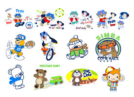 熊服装印花图案