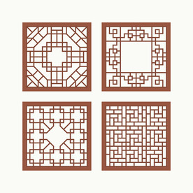 正方形窗花格