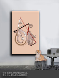 豪华抽象色块装饰画