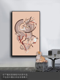 豪华抽象色块装饰画