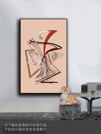 豪华抽象色块装饰画