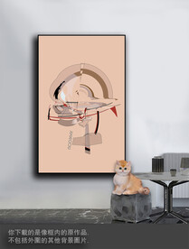 豪华抽象色块装饰画