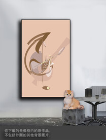 豪华抽象色块装饰画