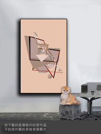 豪华抽象色块装饰画