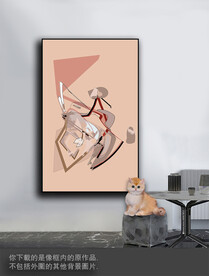 豪华抽象色块装饰画