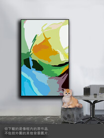 豪华抽象色块装饰画