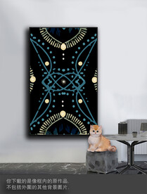 豪华抽象色块装饰画