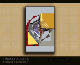 欧式古典抽象色块装饰画