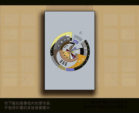 欧式古典抽象色块装饰画