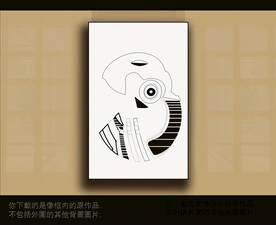 欧式古典抽象色块装饰画