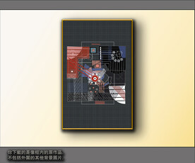 西部牛仔抽象装饰画