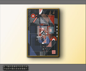 西部牛仔抽象装饰画