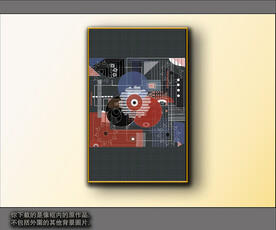 西部牛仔抽象装饰画