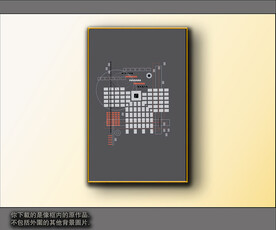 西部牛仔抽象装饰画