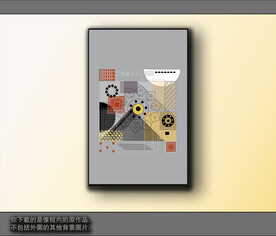 西部牛仔抽象装饰画