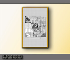 黑白风格抽象装饰画