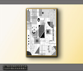 黑白风格抽象装饰画