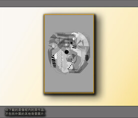 黑白风格抽象装饰画