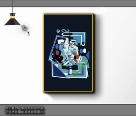 欧式黑白风格抽象装饰画