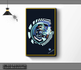 欧式黑白风格抽象装饰画