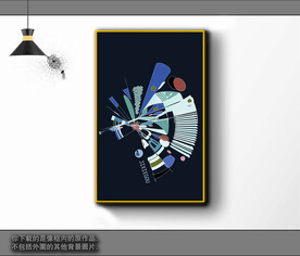 欧式黑白风格抽象装饰画