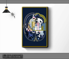 欧式黑白风格抽象装饰画