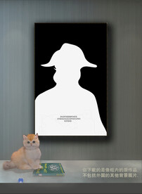 欧洲黑白抽象色块装饰图